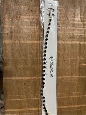 3/$18 Black Austrian Crystal Bracelet on Silver Lot 794